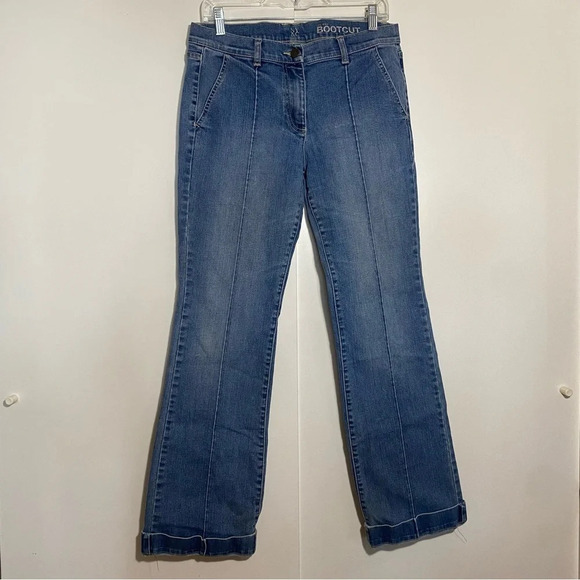 NY&C women’s  bootcut Y2K washed blue zip up pants size 8 - Picture 1 of 14